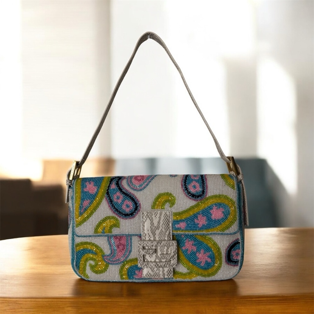 FENDI Hand Beaded Baguette Bag